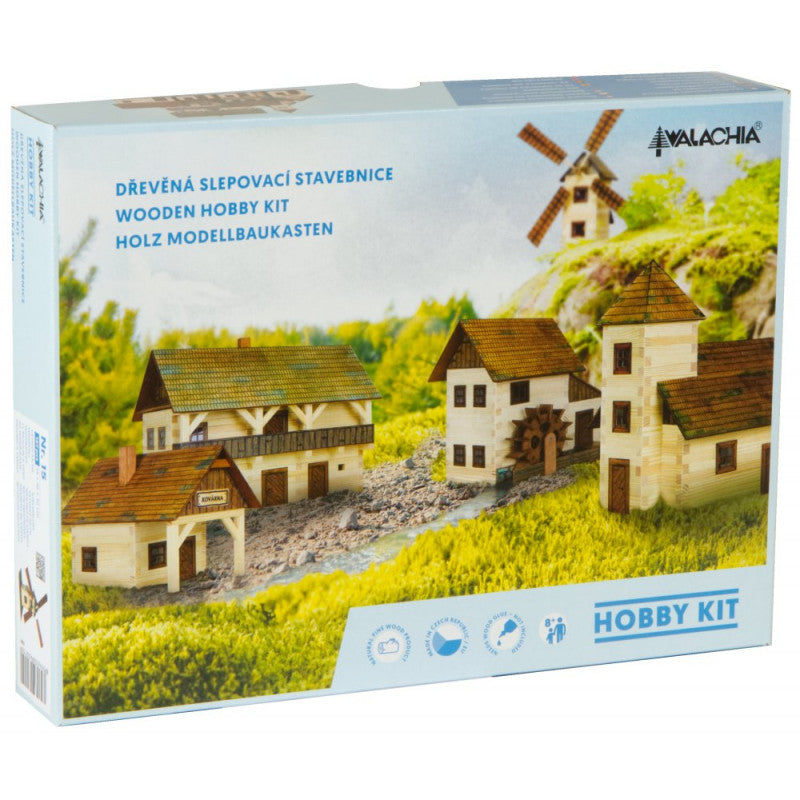 Set constructie arhitectura Taverna, 213 piese din lemn, Walachia
